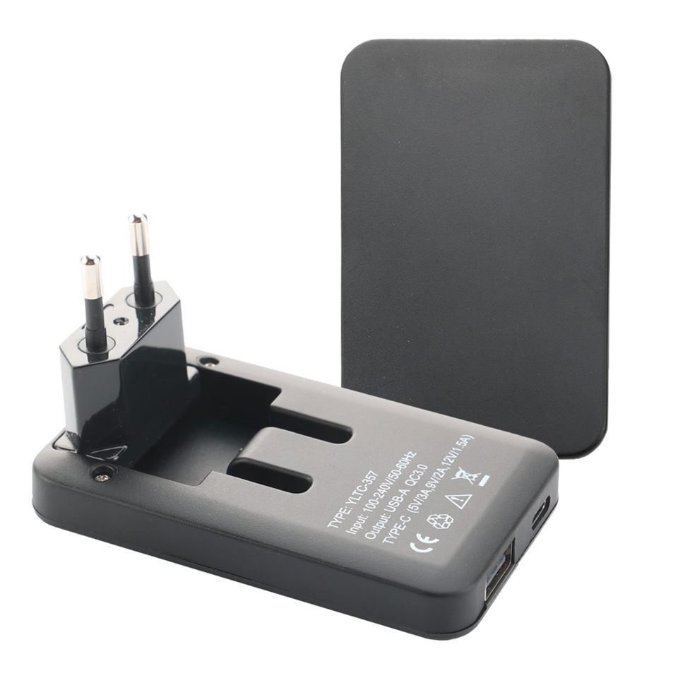 2 Stk. USB-Ladegerät Extra Flaches Netzteil Dual Port USB-A USB-C Schwarz 20W in Eggenfelden