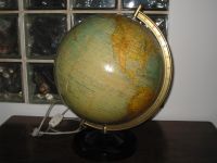 Alter Globus mit Bakelitfuss H : ca.45 cm mit Beleuchtung Bremen - Vegesack Vorschau