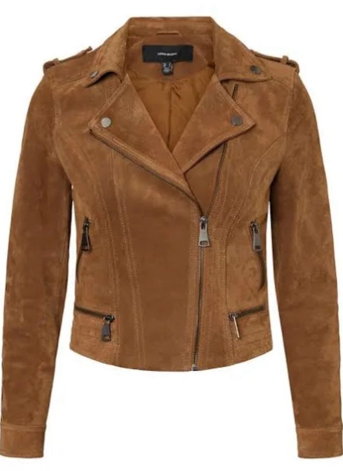 Vero Moda Velour-Lederjacke braun, XS in Warendorf