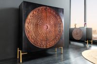 Massives Highboard MANDALA 120cm Mangoholz schwarz goldene Füße Anrichte Riess-Ambiente Hamburg Barmbek - Hamburg Barmbek-Süd  Vorschau