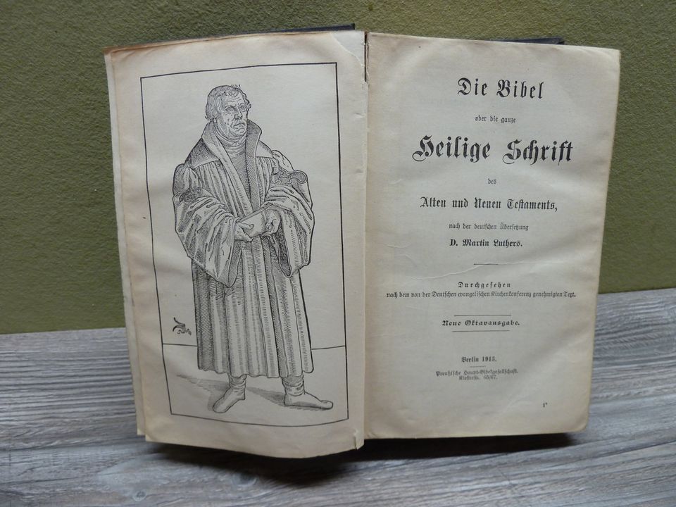 Bibel; Ausgabe Berlin 1913 in Großrückerswalde