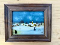 Hinterglasmalerei Bild "Im Winter", Hans Wilbert, Murnau Nürnberg (Mittelfr) - Mitte Vorschau