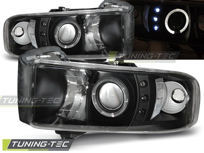 Tuning-Tec LED Angel Eyes Scheinwerfer für Dodge RAM 94-01 schwar in Viersen