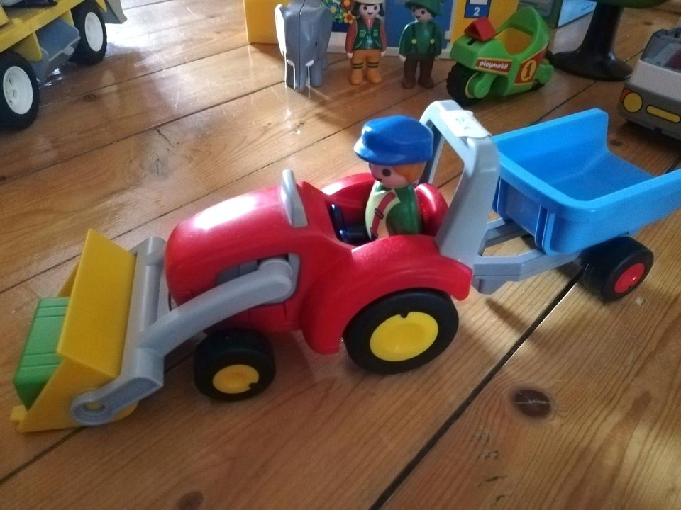 Playmobil 123 ABC Müllkipper Müllauto Haus Traktor Bagger in Feilbingert