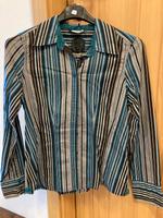 Bluse grün braun grau weiß gestreift Street one 38 Hessen - Mücke Vorschau