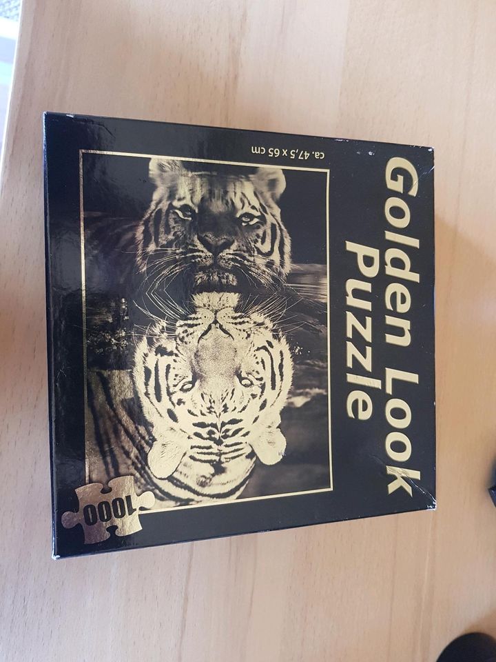 Golden look puzzle tiger puzzel in Rheinbach