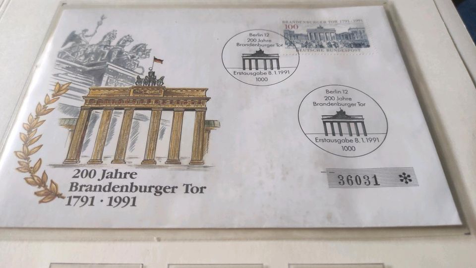 200 Jahre Ersttagsbrief Brandenburger Tor 1991 in Bruchhausen-Vilsen