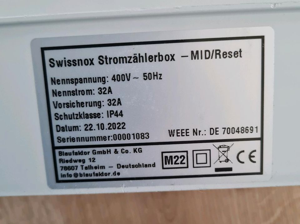 Stromzähler Baustromzähler Digital steckbar CEE 32 A in Landshut