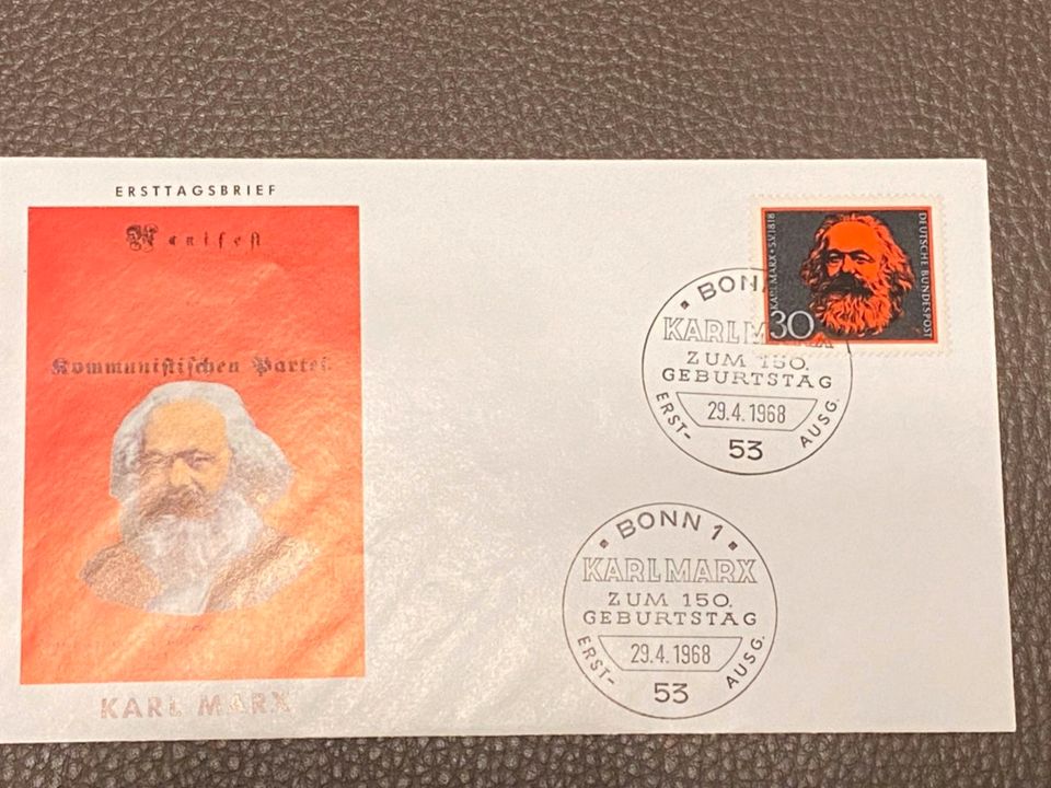 BRD FDC 1968 KARL MARX 150.Geburtstag in Cuxhaven