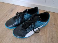 Puma Fußballschuhe Gr. 33 - Leder - blau weiß schwarz Nordrhein-Westfalen - Senden Vorschau