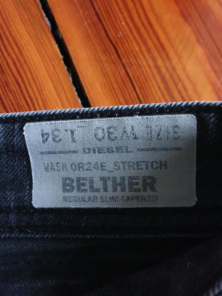 DIESEL Belther OR24E Jeans Stretch Slim schwarz W30 L34 30 34 in Wiesbaden