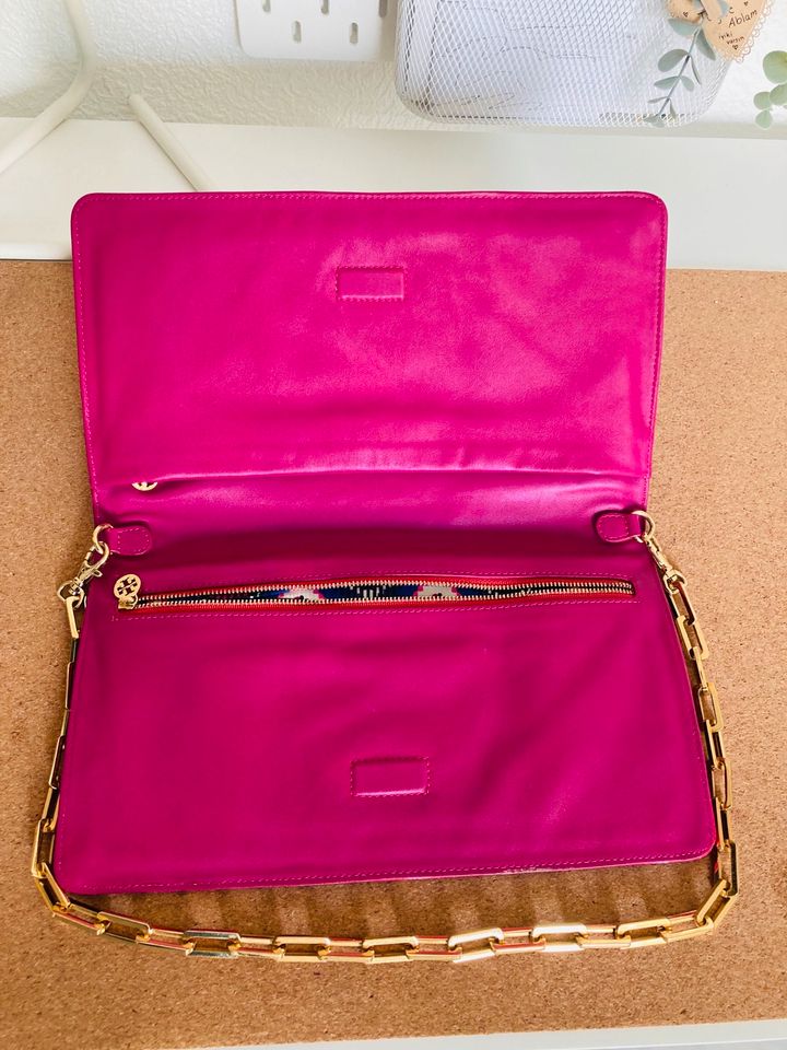 Tory Burch Schulter Tasche Umhängetasche Pink Gold in Wiesbaden