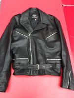 Schwarze Herren Motorrad Lederjacke Jacke Gr. 50 / 52 Nordrhein-Westfalen - Schwalmtal Vorschau