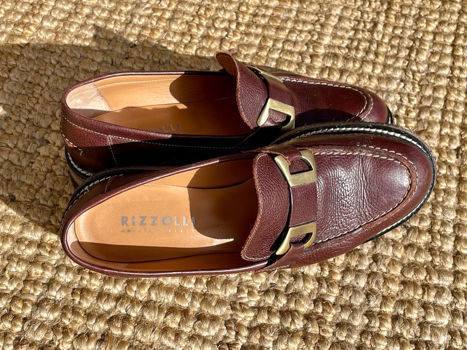 Penny Loafer Slipper Leder Gr. 38 braun von RIZZOLLI in Stuttgart