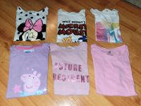 6 T-Shirts Gr 110/116 von H&M Peppa, Minnie, Mickey, MTV glitzer Nordrhein-Westfalen - Steinfurt Vorschau