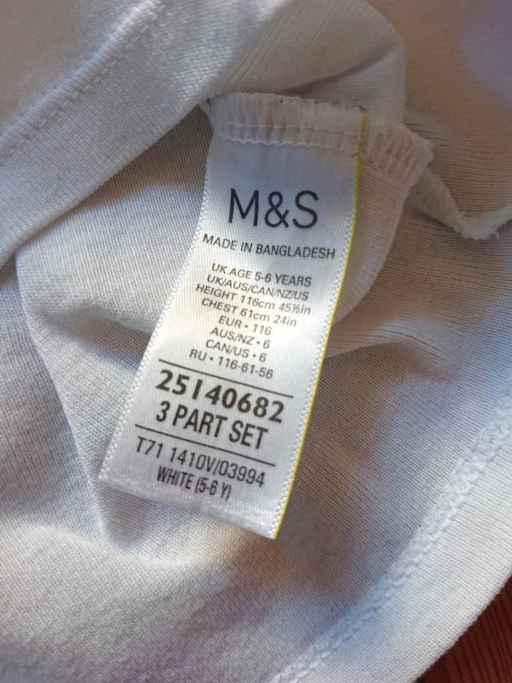 Unterhemd, 6 Stück, Größe 116, Marks&Spencer Loud&Proud in Berlin