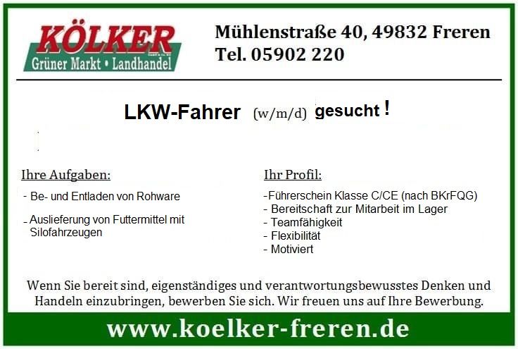 LKW-Fahrer gesucht - Nahverkehr in Freren