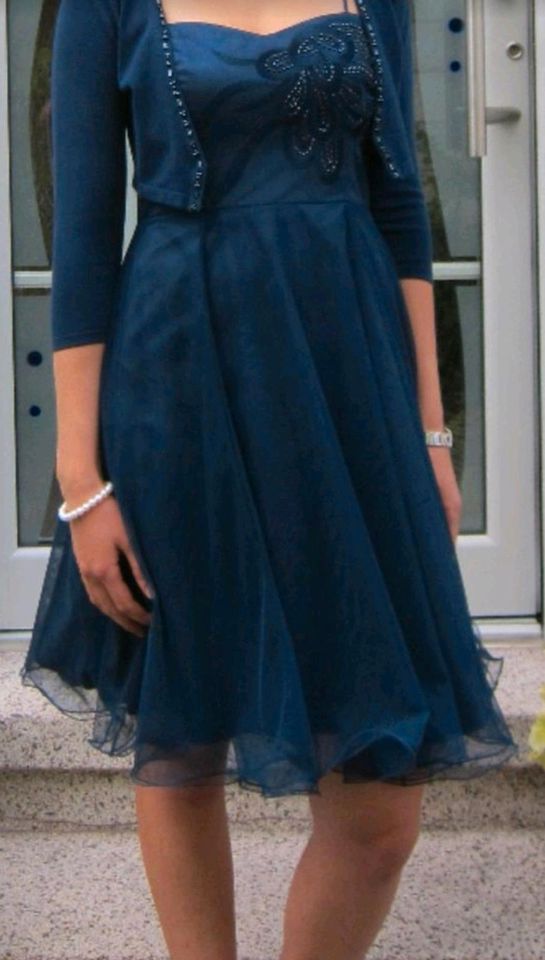 Cocktailkleid Abiballkleid Abendkleid Zero Gr. 36 dunkelblau in St. Ingbert