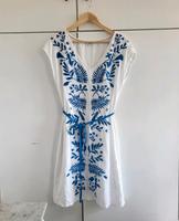 Wunderschönes Strand-Kleid Boden Gr. 38 /40 blau weiß bestickt Schleswig-Holstein - Kappeln Vorschau