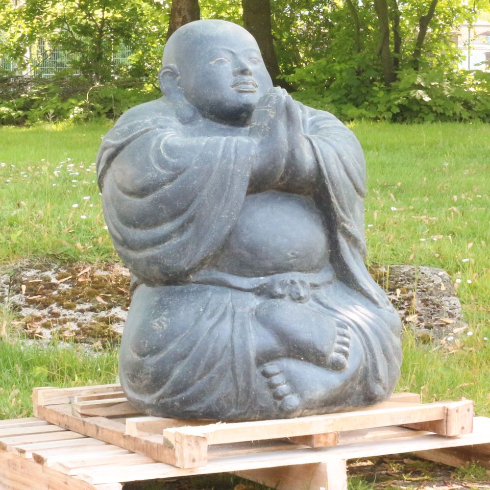 China Buddha Figur sitzend Garten Steinfigur 80 cm in Bochum