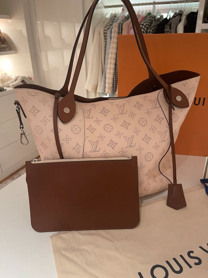 Louis Vuitton Hina MM Mahina Creme braun Fullset in Kelkheim