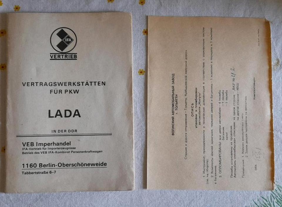 Broschüre Lada Vertragswerkstätten DDR Skoda Mappe Ordner in Heidenau
