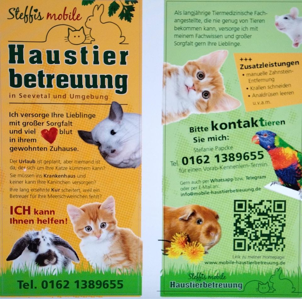 Mobile Haustierbetreuung Urlaubsbetreuung Catsitter Kaninchen in Buchholz in der Nordheide