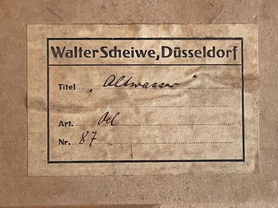 Gemälde, Walter Scheiwe Am Niederrein (Altwasser) in Düsseldorf