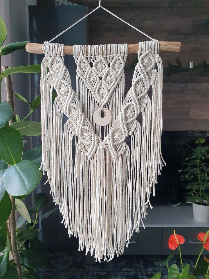 Makramee Wandbehang Wanddekoration Boho handgemacht in Pforzheim