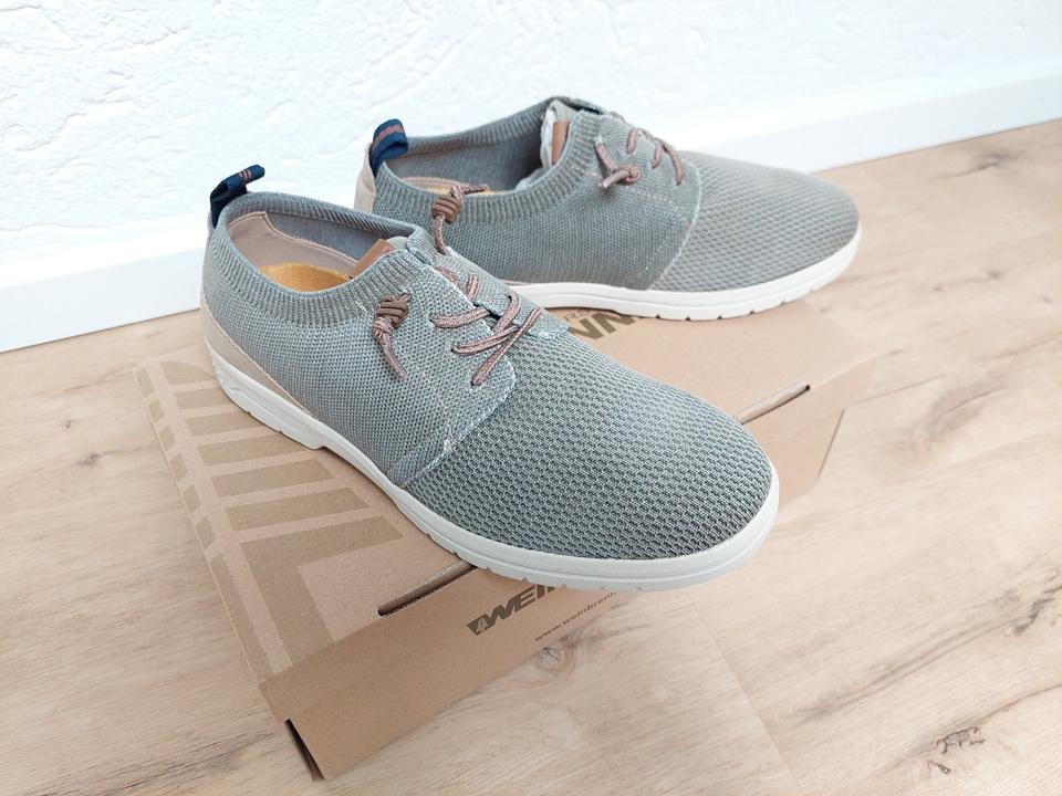 NEU Braune Knit Sneaker Schnürer Halbschuhe Weinbrenner, Gr. 40 in Ergoldsbach