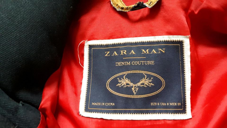 Zara Man Winterjacke Filz Leder Elegant sportlich Größe S in Berlin