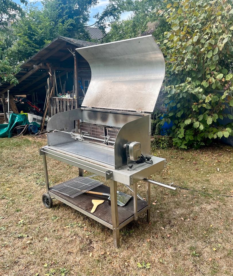 Designer Edelstahl Spanferkelgrill / Grill für Spanferkel m Motor in Brackenheim