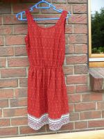 Kleid kurzes Sommer-Kleid Ärmellos Gr. 34/36? XS/S? Rot Ethno-Mus Schleswig-Holstein - Flintbek Vorschau