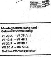 BAUKNECHT Elektrospeicherofen VF 50 A, asbestfrei, OVP Schleswig-Holstein - Stakendorf Vorschau