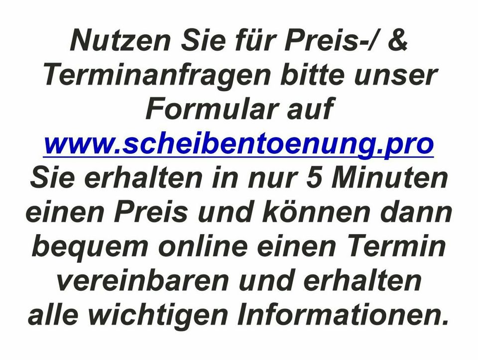 Scheibentönung Scheiben tönen folieren Sonnenschutz in Rinteln