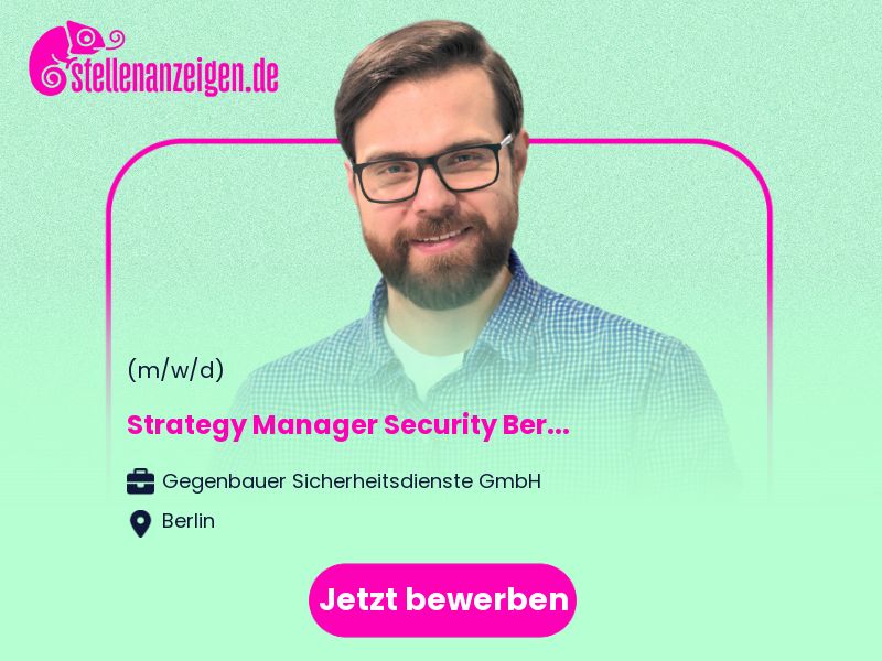 Strategy Manager Security (w/m/d) Berlin in Berlin