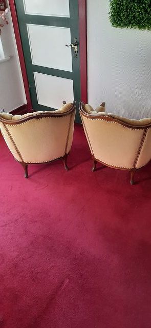 Sitzgarnitur, Couch, 3er Sofa, 2 Sessel, Tisch, Vintage, Retro in Hitzacker