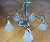 Decken-Hänge-Leuchte-Lampe 5 Arme Milch-Glas weiß Hessen - Weimar (Lahn) Vorschau