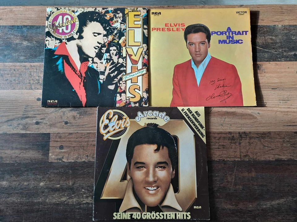 5 Schallplatte Musik Elvis Presley Music Doppel LP Hits Vinyl RAR in Miltenberg