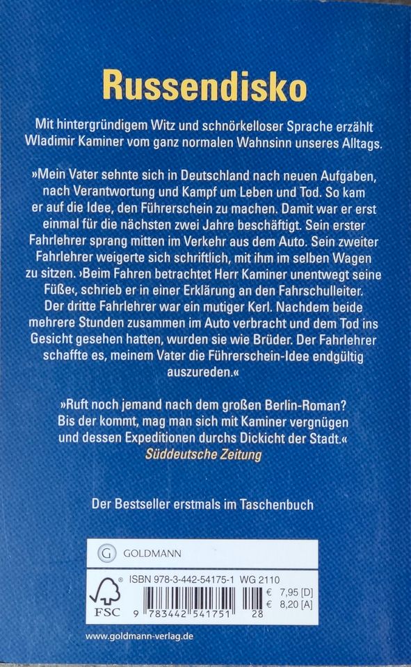 1. Russendisko W. Kaminer, 2€  2. Hüttenschuh je 8€ in Weinböhla