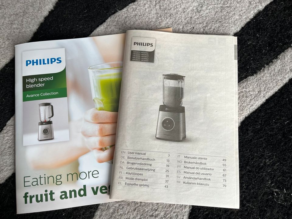 Phillips Smoothie Maker/Standmixer Pro Blend 6 3D + 2 Trinkflasch in Aukrug