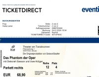 Das Phantom der Oper in Köln, 2 Tickets, 29.02.2024 Nordrhein-Westfalen - Moers Vorschau