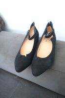 Think! neuwertige Damen Schuhe 39,5 Leder Velours Schwarz +Riemen Beuel - Vilich Vorschau