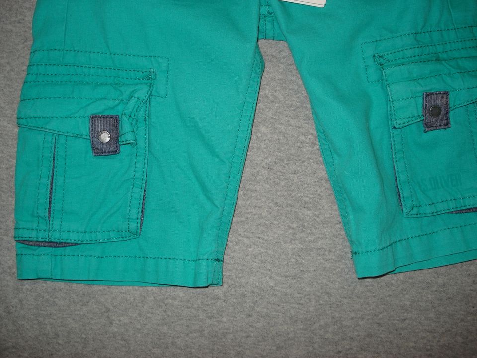 Gr. 110 REG Jungen Shorts mit Taschen S.Oliver NEU grün jeans in Berlin