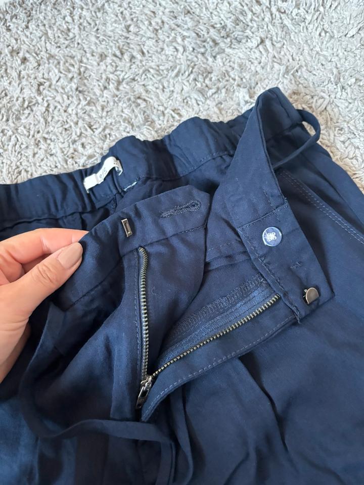 Schicke Esprit edc Stoffhose mit Schleife / Bindegürtel S blau in Osnabrück