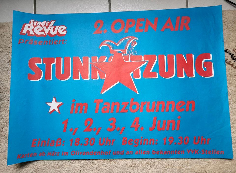 Tanzbrunnen Plakat der Stunksitzung 2. Open Air in Köln