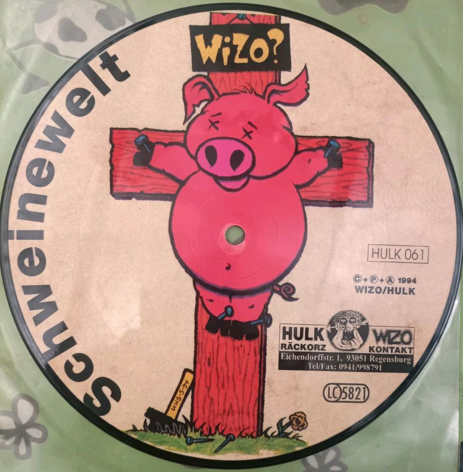 WIZO DAS GOLDENE STÜCK SCHEISSE / SCHWEINEWELT 7" PICTURE DISK in Bösleben-Wüllersleben