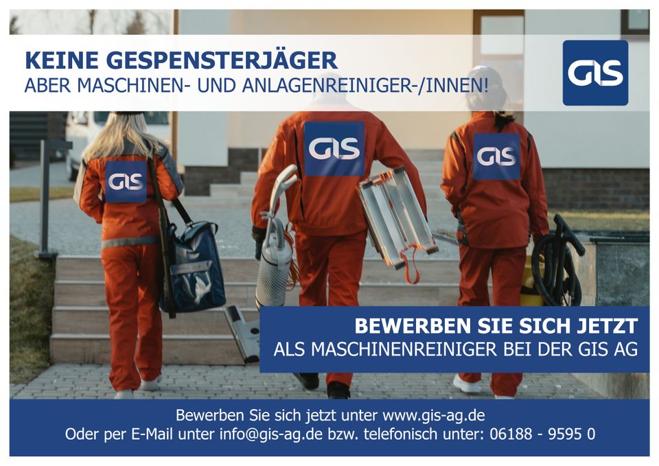 Reinigungskraft (m/w/d) in Breidenbach - Vollzeit für Maschinenreinigung - Job Arbeit in Breidenbach (bei Biedenkopf)