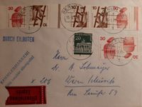 Briefmarken BRD DS Unfallverhütung Kehrdrucke 1972,Brief Eilsendg Borsdorf - Zweenfurth Vorschau