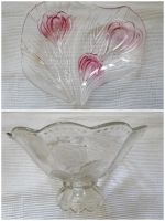 2 sehr schöne Glasschalen mit floralem Dekor Rheinland-Pfalz - Winnweiler Vorschau